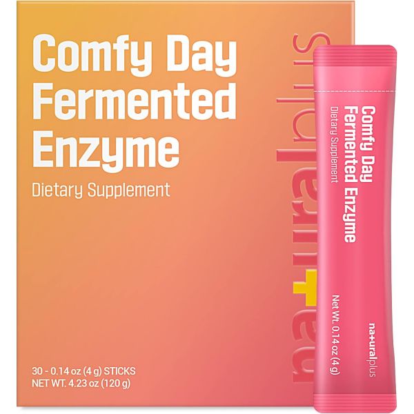 <b>NATURALPLUS</b> Comfy Day Fermented Enzyme Prevents Bloating and <b>Gas</b> High Potency 13 Key Digestive Enz