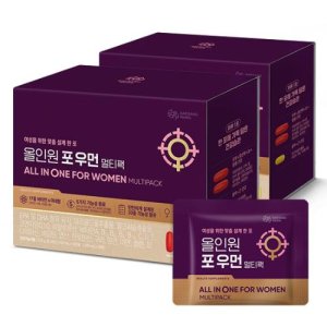 대상웰라이프 올인원 포 우먼 멀티팩 (28포)X2 /56일분 17종 기능성 성분 비타민미네랄 여성 멀티비타민
