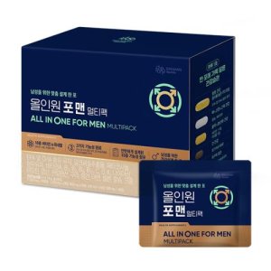 대상웰라이프 올인원 포 맨 멀티팩 (28포)X1 /28일분 21종 기능성 성분 비타민미네랄 남성 멀티비타민