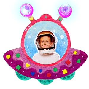 LED 우주선 사진액자 (4인용) 어린이 단체 유치원 유아동 방과후수업 미술 재료