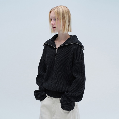 [다이애그널] SAILOR HALF ZIP UP KNIT (charcoal)