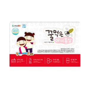 [고철남] 어린이 전체식 홍삼 꿀먹은 아이홍삼 6년근 30포 꿀먹은아이홍삼 30포x 1