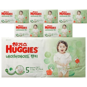 하기스 하기스 2024 네이처메이드 팬티 5단계 (여아) 44매 6팩