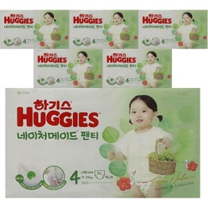 하기스 하기스 2024 네이처메이드 팬티 4단계 (여아) 52매 6팩