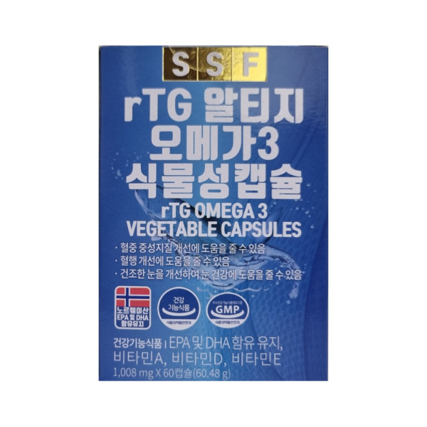 순수식품 SSF rTG 알티지 오메가3 식물성캡슐