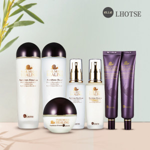 엘로체 달팽이 <b>뉴트리셔스</b> 7종세트 기초 스킨케어 화장품세트 진정토너 보습에멀전 수분에센스 아이세럼 영양크림