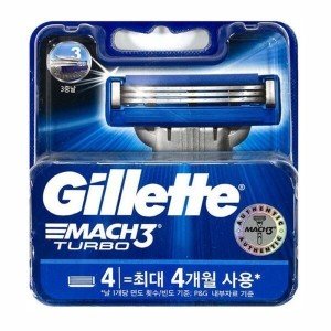 질레트 질레트 마하3 터보면도날 시원하고 깔끔한 면도날 4입