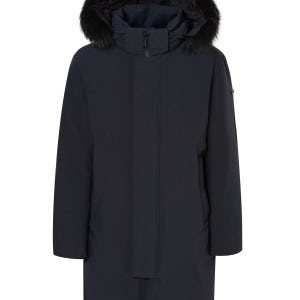 헤지스 남성 프리미엄 폭스퍼 탈부착 구스다운 파카 HZJU4D602N2