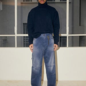 다크파크 조쉬 핸드 스프레이드 다크 블루 릴렉스 핏 팬츠 MTR33FAP11W076