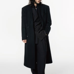 [크리스씨옴므] 캐시미어 더블 브레스트 롱 코트 T11BLKXL24