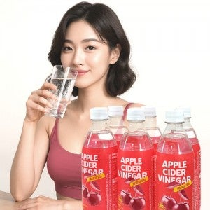 클룹 애사비소다 애플 사이다 비니거 타트체리 500ml 6개 사과초모식초 제로소다 탄산음료