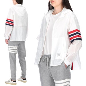 톰브라운 울트라 라이트 바람막이 화이트 FJT316A F0517 100