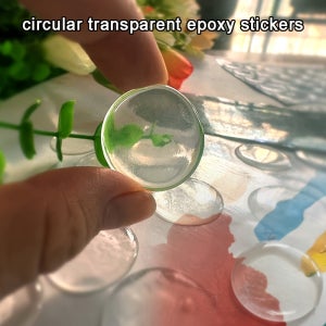40개 1인치 투명 라운드 에폭시 레진 스티커, 병뚜껑 펜던트 목걸이용 자석 쥬얼리 아트 DIY 공예 및 스크랩북에 적합, 3D 효과 만들기