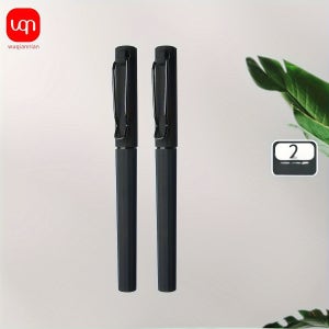 2/5개 세트 혁신적인 블랙 중성펜 0.7mm 팁 탄성 클립 디자인, 부드러운 필기감, 선명한 필기, 일상 문제 해결 및 그림 그리기용 노트 필기용 펜. 백투스쿨 시즌