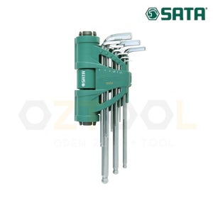 사타 육각 엑스트라 롱 볼 렌치 & 토크 핸들 세트 09124 9PCS