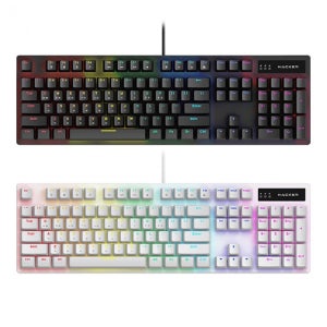 앱코 K560 축교환 레인보우 무빙 LED 기계식 키보드 (블랙, 적축)’