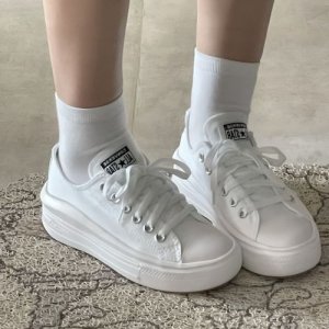 [컨버스] 척테일러 올스타 무브 화이트 키높이 무브 플랫폼 로우 여성 여자 굽높은 키높이 스탠딩
