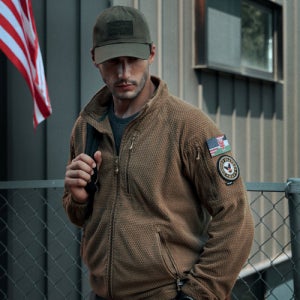 [씨큐알] 아웃도어 방한 그리드 플리스 자켓 5006197207