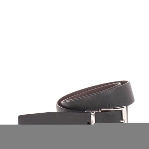 프라다 사피아노 가죽 양면 남자 캐쥬얼 벨트 블랙 2CC00 4053 F00XF 23FW 투 TONED SAFFIANO 레더 REVERSIBILE 2CC004053F00XF