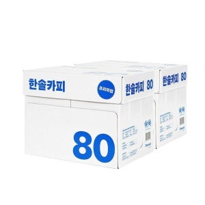 한솔 [한솔제지] 한솔80 A4용지 복사용지 80g 2박스 5000매