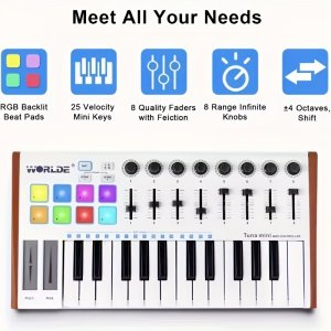 미니 MIDI 키보드 컨트롤러 1개