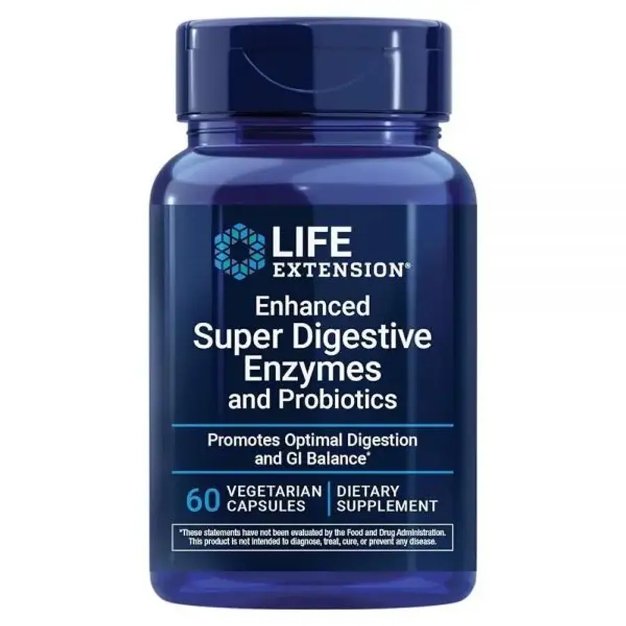 라이프익스텐션 인핸스 슈퍼 소화 효소 프로바이오틱 캡슐 60정