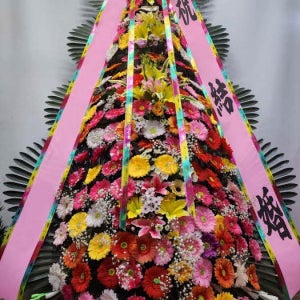 대구광역시 중앙컨벤션센터 축하화환 축하 4단 화환- 꽃배달