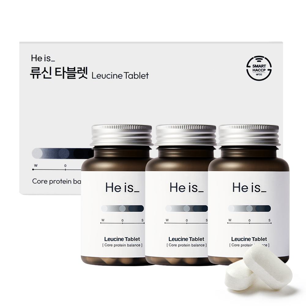 <b>히이즈</b> 류신 타블렛 28200mg 국내최초 고함량 류신 <b>근육</b> 단백질  60정  3개