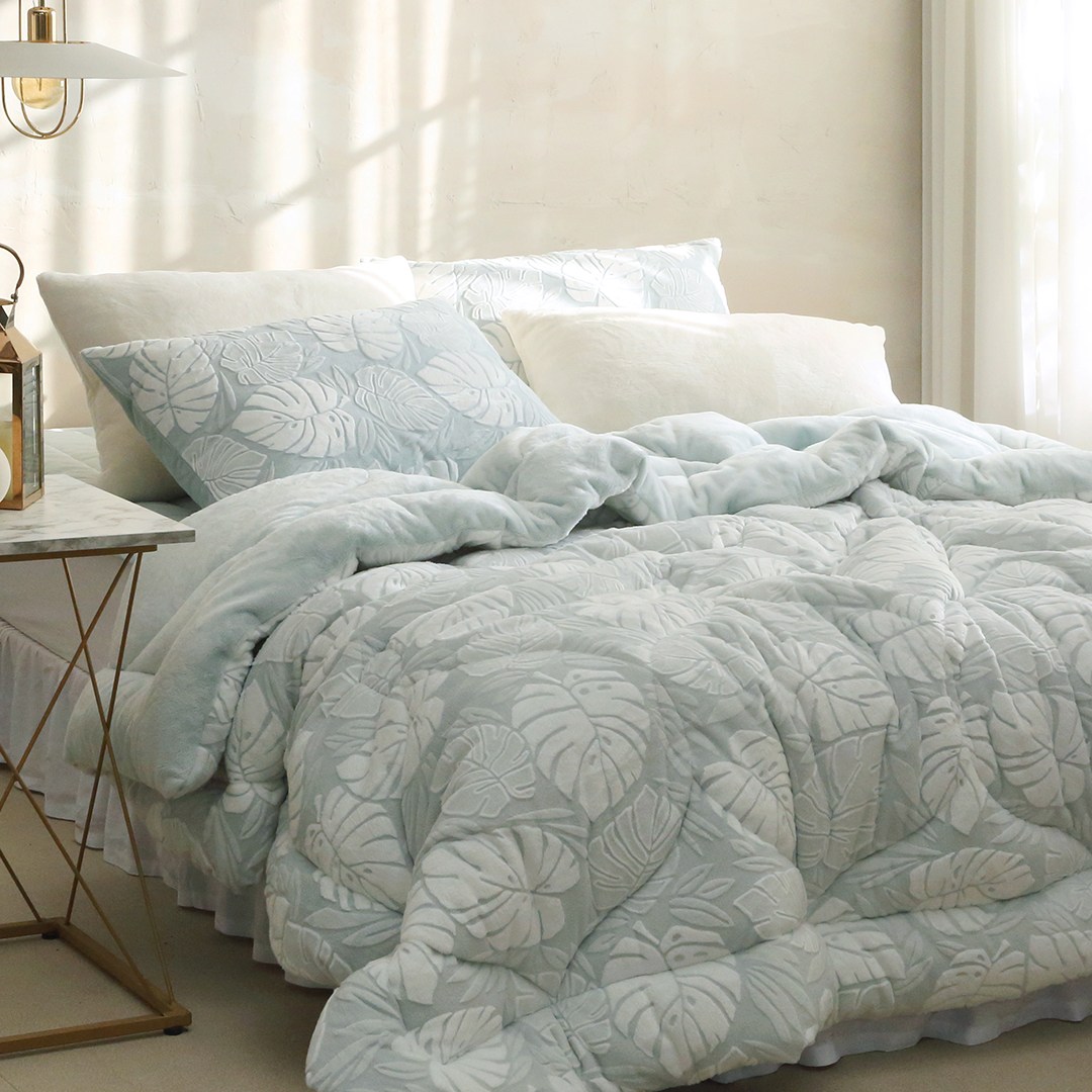 <b>플로라</b> 몬스테라 밍크터치 극세사 차렵이불 S/SS