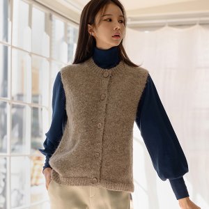 울 니트 조끼 베스트 겨울 출근룩 40대여성