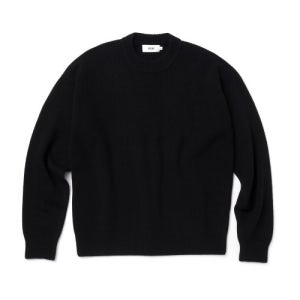 [디그레] 엔젤 울 크루넥 니트 블랙 dg21fwknit001