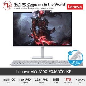 레노버 Lenovo AIO 24 A100 F0J6000JKR  (NVMe 1TB) 올인원 24인치 사무용PC 가정용PC