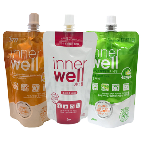 <b>이너웰</b> 강아지 고양이 영양제 200ml  강아지 피부 모질 200ml  1개