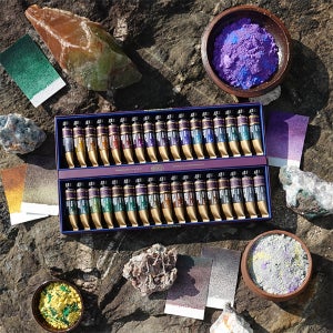 미젤로 미션 투르마린 투톤 그래뉼레이션 수채화물감 15ml 34색 세트 [MGC-8034]