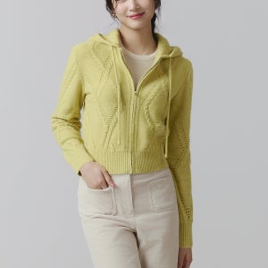 [잇미샤] [잇미샤몰단독]알파카 블렌드 후드 집업 가디건 [ITOBKCD770]