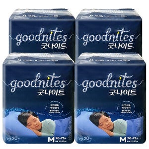 굿나이트 굿나이트 남아용 중형 M 20매 4팩 어린이용 안심팬티