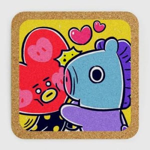 화이트풀컬러 인쇄 코르크 컵받침 기본형6종