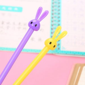 J124 귀여운 캔디칼라 토끼 인형 볼펜 기념품 판촉물 맞춤제작