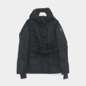 캐나다구스 패딩 3852WB 61 맥켄 블랙라벨 패치로고 벨티드 후드 여성 자켓