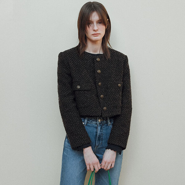 [조이그라이슨] Two-Tone Tweed Crop Jacket KW2AJ7040_93