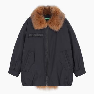 [베네통]2024 WINTER 카네 폭스벨리 구스 패딩 BAPD54461BK