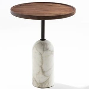 [해외] Porada EKERO - Carrara marble coffee table and canaletta walnut top (Request Info) 848885720712