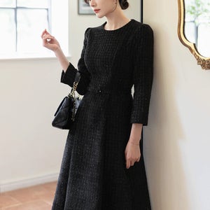 텐코바 벨벳 글리터 트위드 플레어 원피스[오늘의특가01/19]