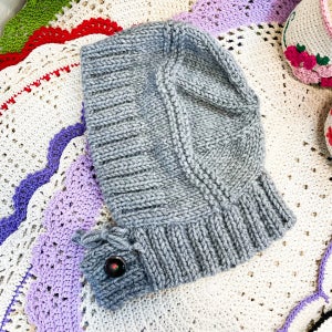 ❤️팔로우쿠폰❤️회색 바라클라바 뜨개모자⛄️, 다올손뜨개