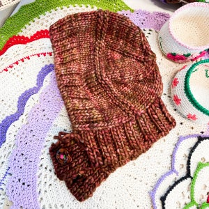 ❤️팔로우쿠폰❤️붉은계열 바라클라바 뜨개모자⛄️, 다올손뜨개