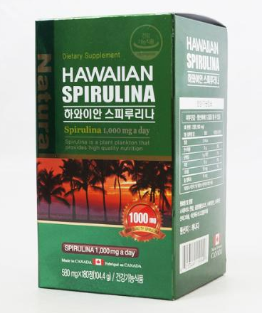 내츄럴라이프 하와이안 <b>스피루리나</b> 180정 3개월분 항산화 피부건강