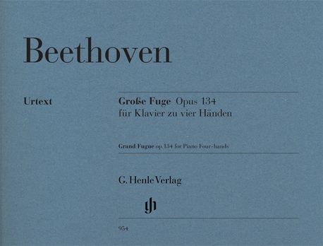 Große Fuge Opus 134, fur Klavier zu vier Handen.  - [score]  = Grand fugue op.134 for piano four-hands