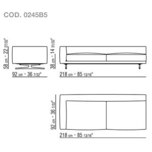 Flexform CAMPIELLO Sectional Sofas (Model - 0245B5 / Upholstery Material - Fabric ELLISSE) 860783637