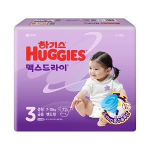 하기스 2024 하기스 맥스드라이 밴드 3단계 중형 공용 72매 3팩