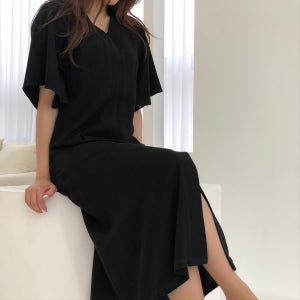 22시즌 소매 앞트임 원피스 가을, 제이도
